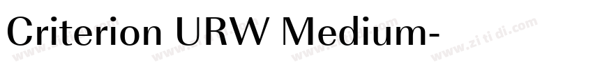 Criterion URW Medium字体转换